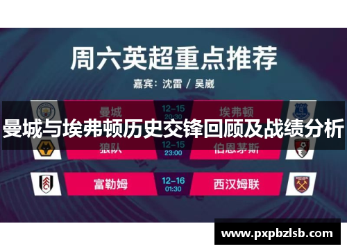 曼城与埃弗顿历史交锋回顾及战绩分析